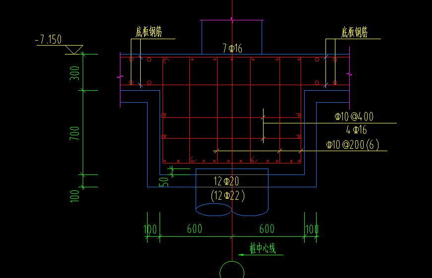 承台高度的表示示意图图片