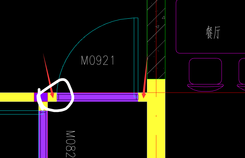 画墙垛时,门旁边一测是柱子或者剪力墙时,还需要画吗
