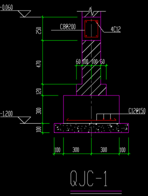 这个基础砖墙要怎么定义,是先用300高条形基础定义混凝土部分,再用