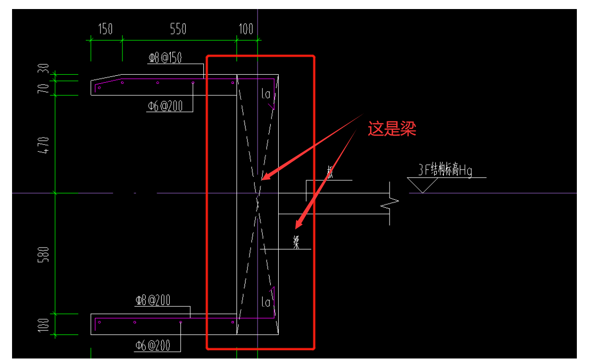 飘窗梁的结构图图片