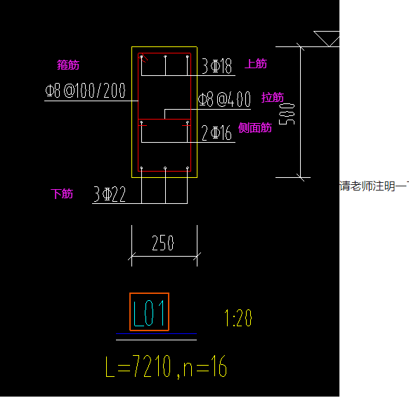 梁平法標註