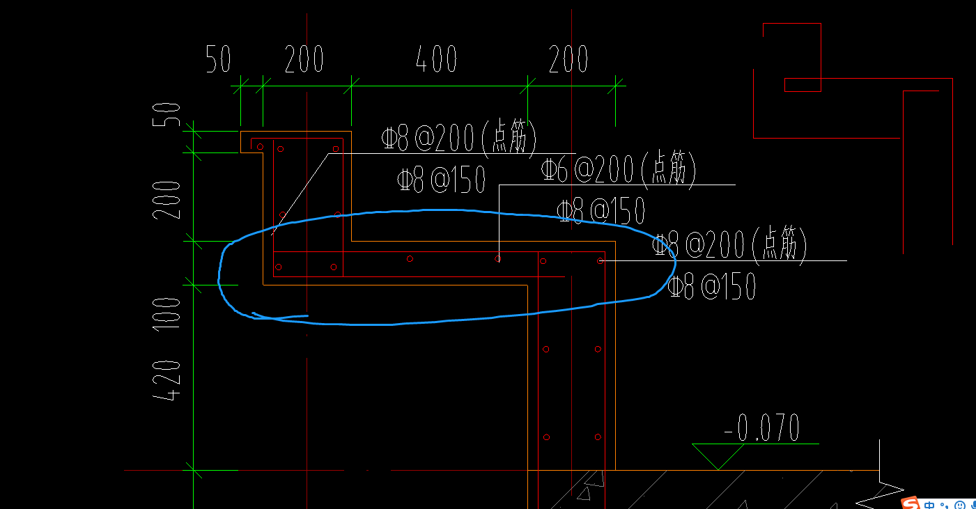 大家廣聯答題:96158被贊:60550板筋,底筋橫向c8-150縱向c8-200 麵筋