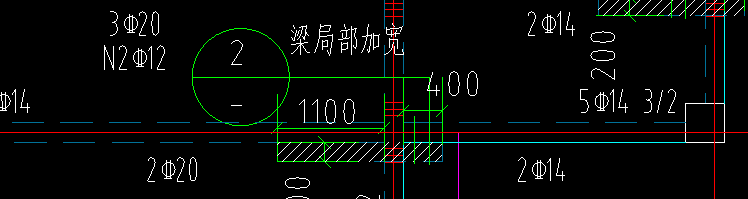 这个梁局部加宽怎么绘制