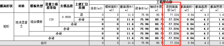 梁侧面