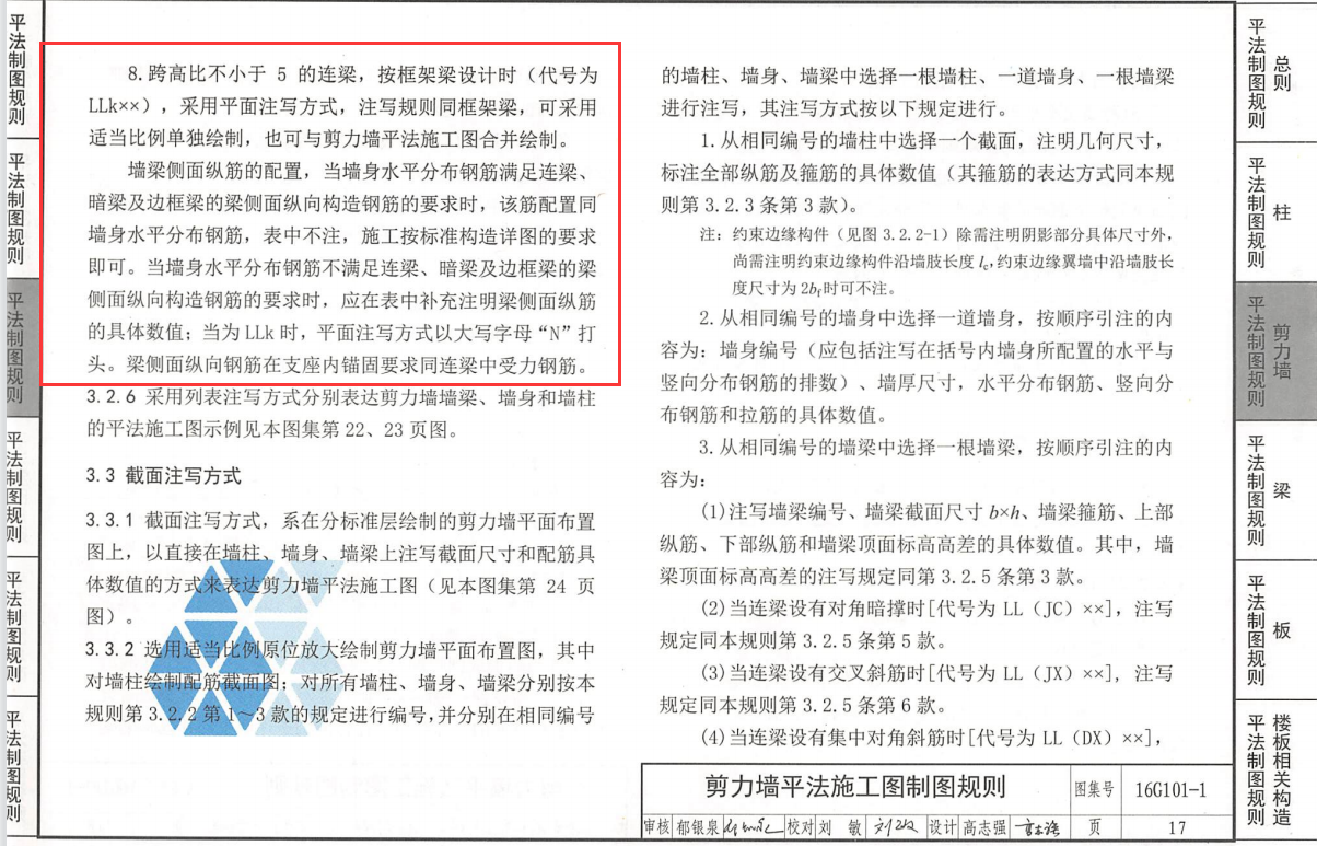 梁侧面