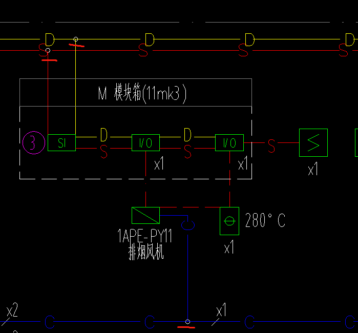 消防电气系统图中,这些白色的小圆圈是指接线盒么