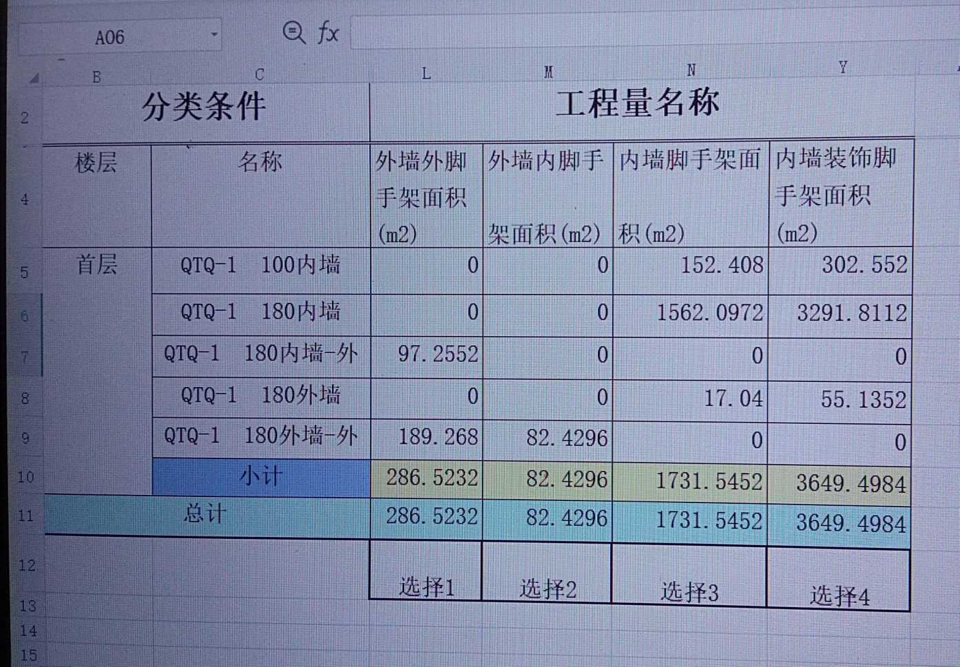 出工程量