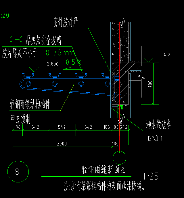 這個輕鋼雨棚怎麼定義