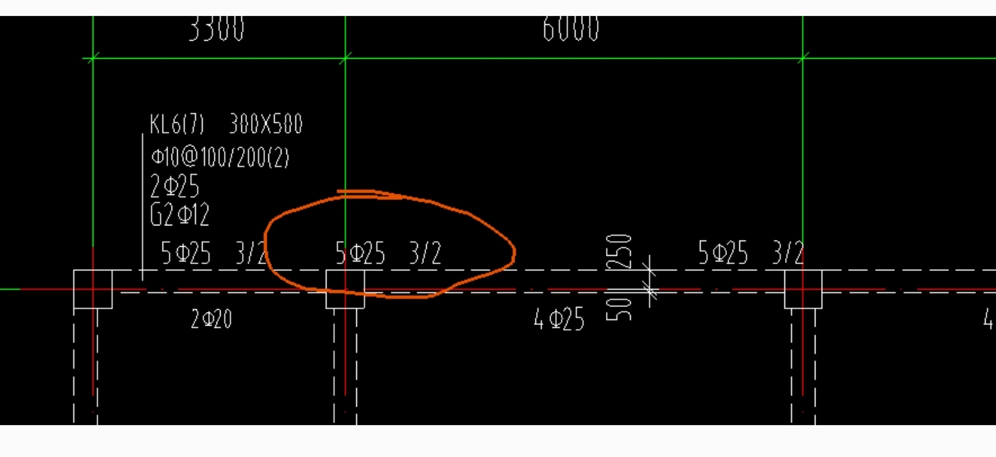 對於梁支座負筋5b2532只輸入5b25影響鋼筋量嗎