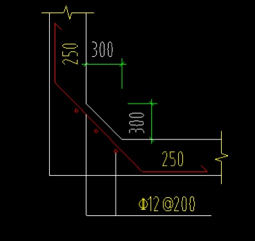 這種轉角加腋鋼筋怎麼計算,(筏板基礎和牆交界處),麻煩給個詳細操作