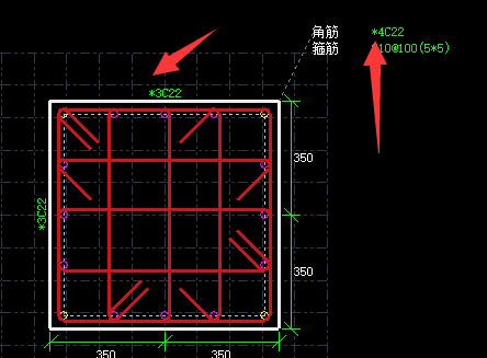 柱子纵筋示意图图片