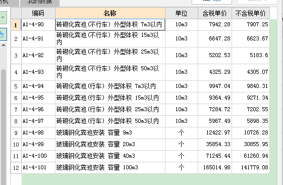 套清单