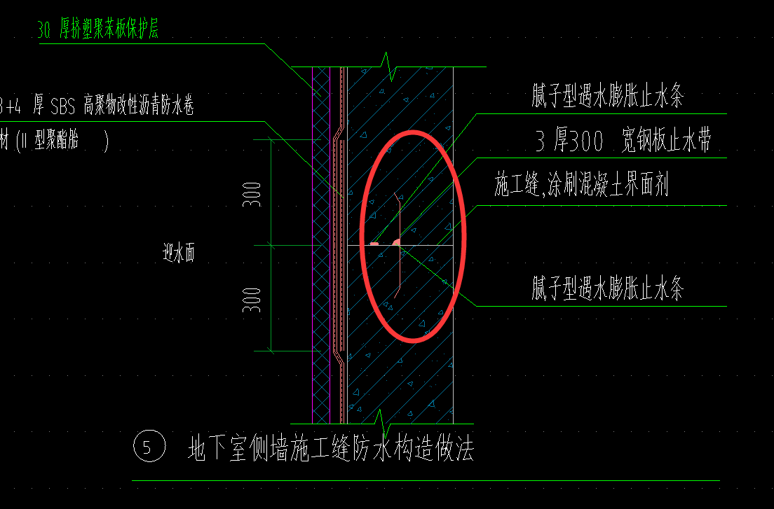 遇水膨胀止水条做法图片