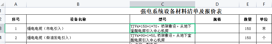 项目特征