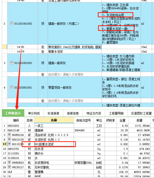 项目特征