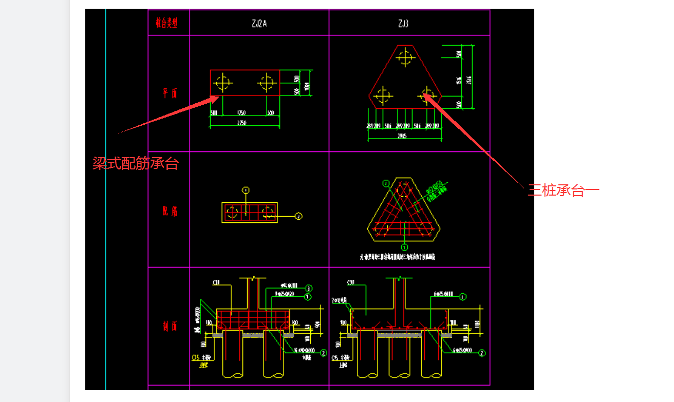 五层楼独立基础承台图图片