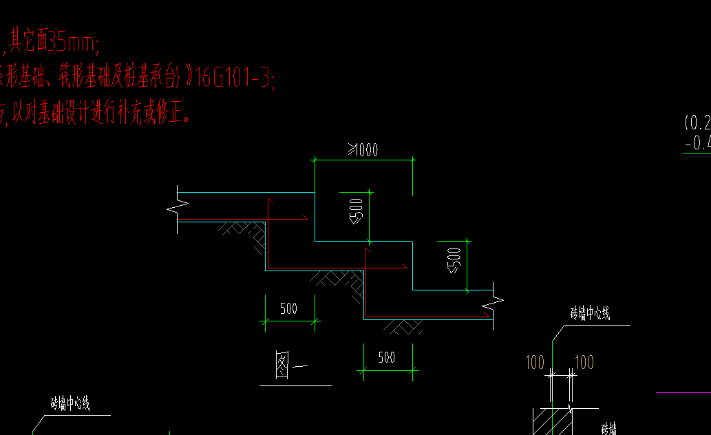 條形基礎高差