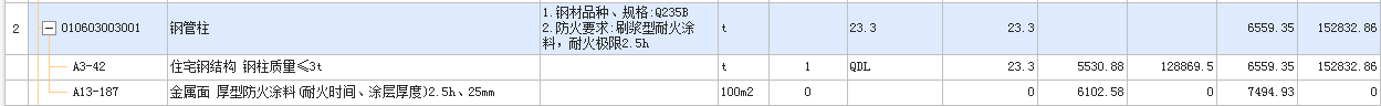 防火涂料工程量