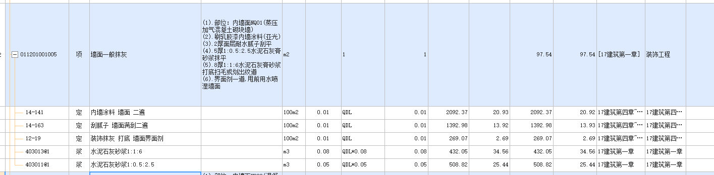 项目特征