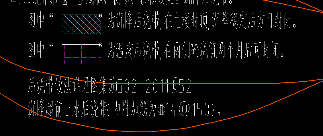 后浇带怎么画