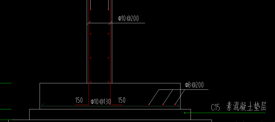 請問圍牆條形基礎鋼筋分佈筋和受力筋都是c8200嗎