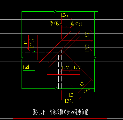 內跨板陽角加強筋