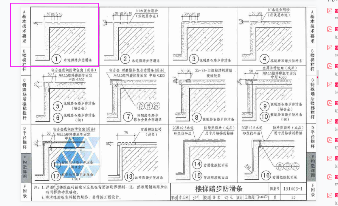 楼梯防滑条做法图片