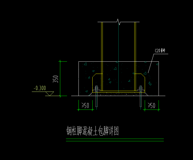 钢结构混凝土包柱脚图片