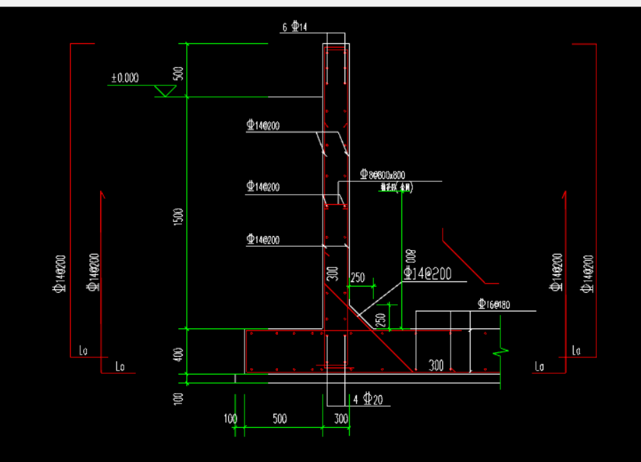 请问各位这个水池侧壁和底板的钢筋该如何布置呢