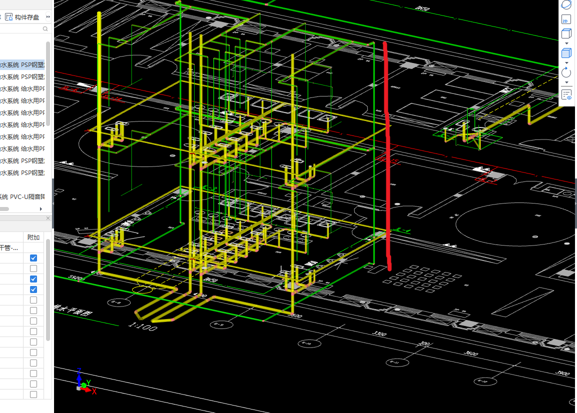 图一红线是室外管道全是干管吗图二是室外管道入户红线也是干管吗