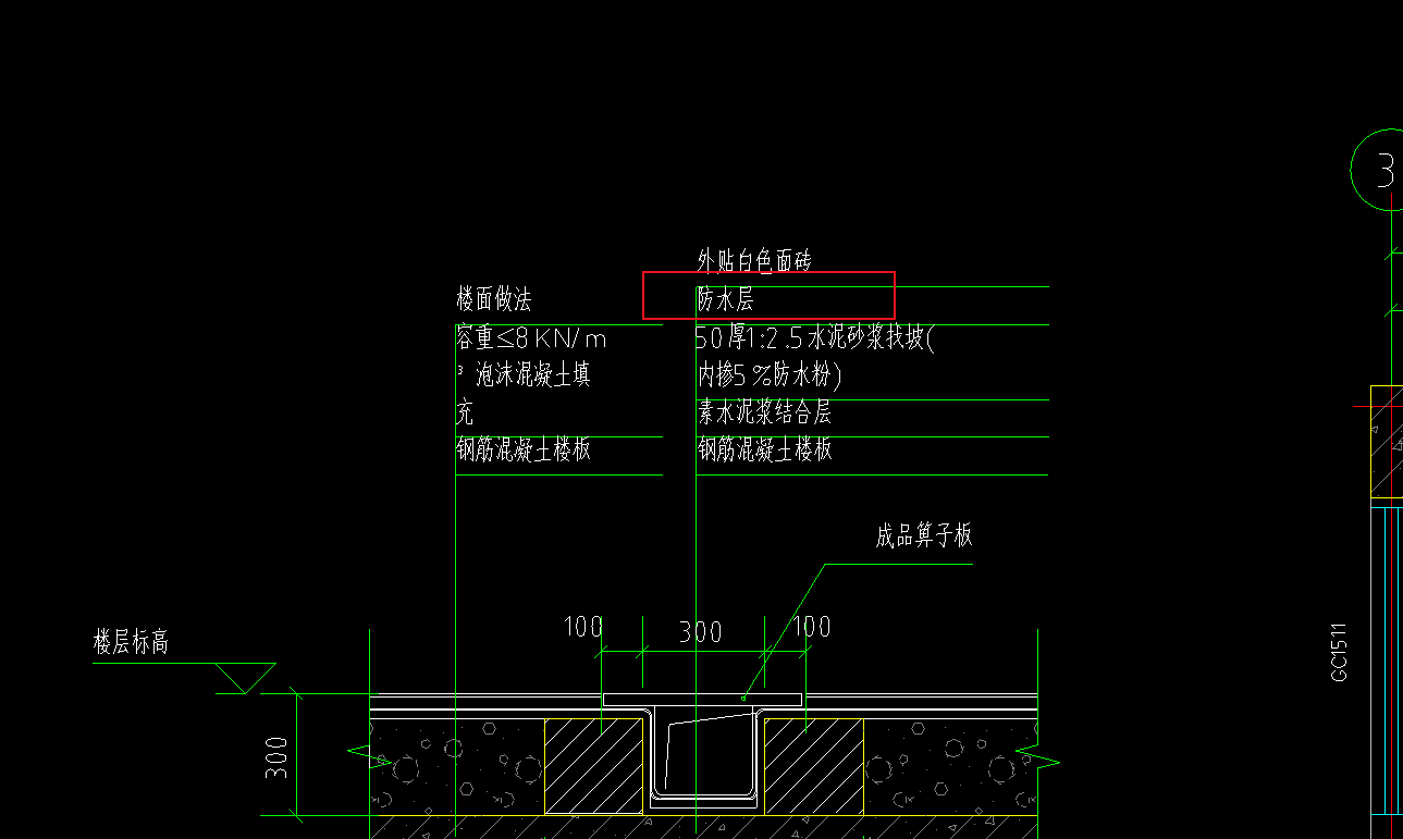 這個防水層指的哪裡啊是不是地面的做法裡面的防水卷材