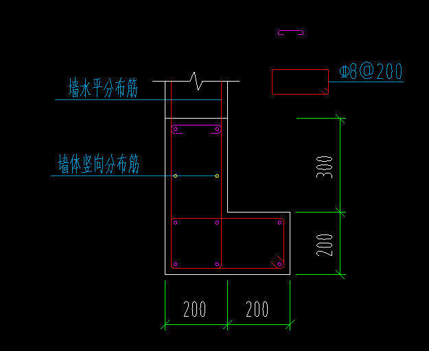 剪力墙的水平分布筋图图片