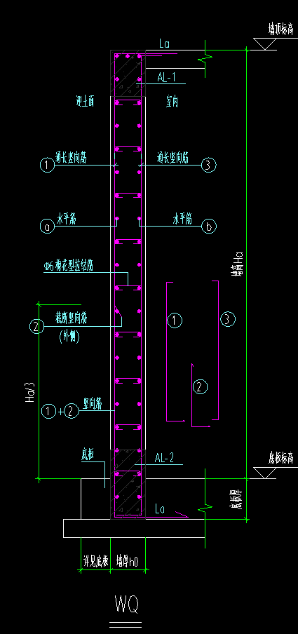 这个wq3混凝土墙配筋如何设置