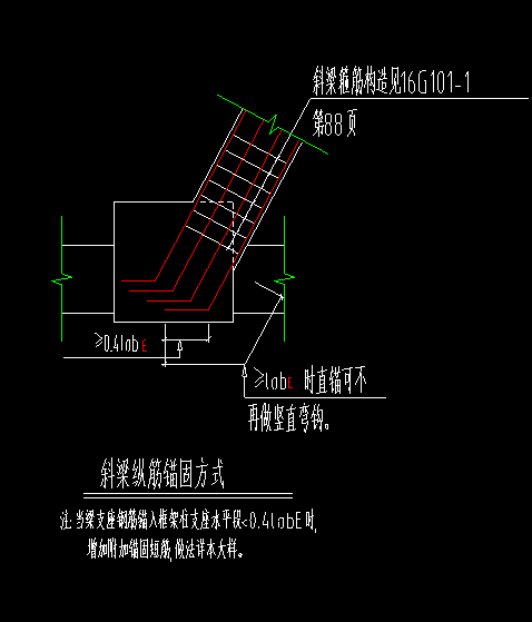 斜梁锚固