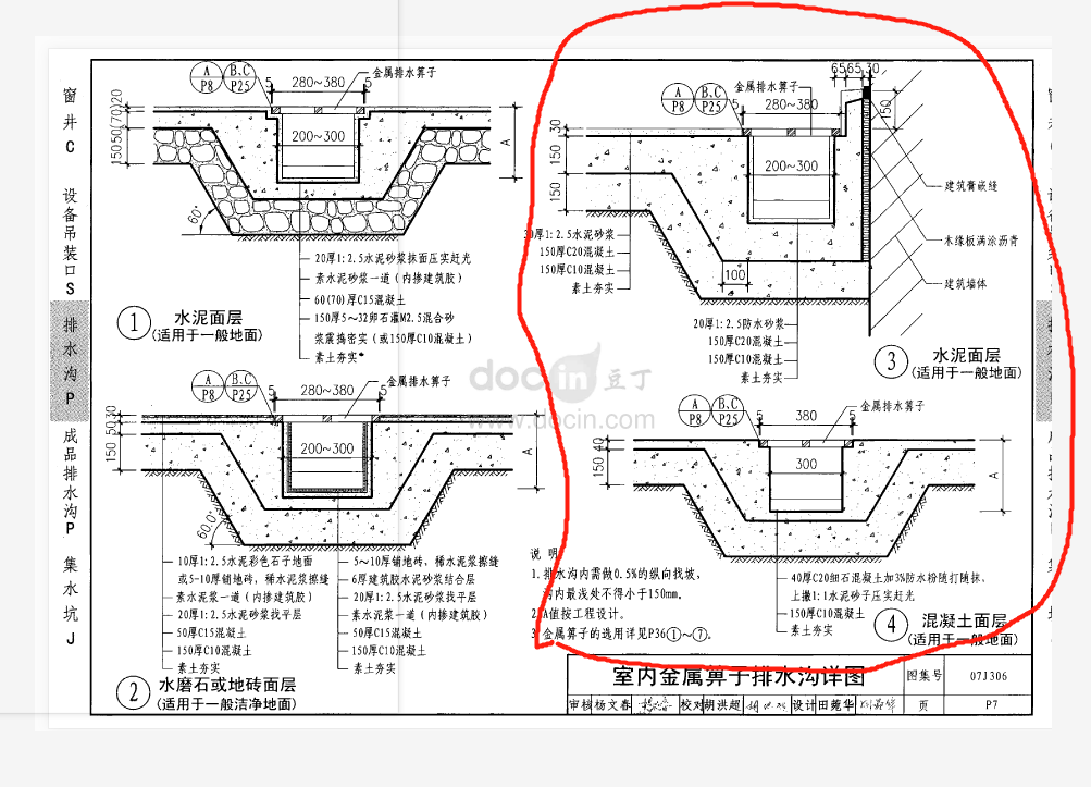 地下车库排水沟图集图片