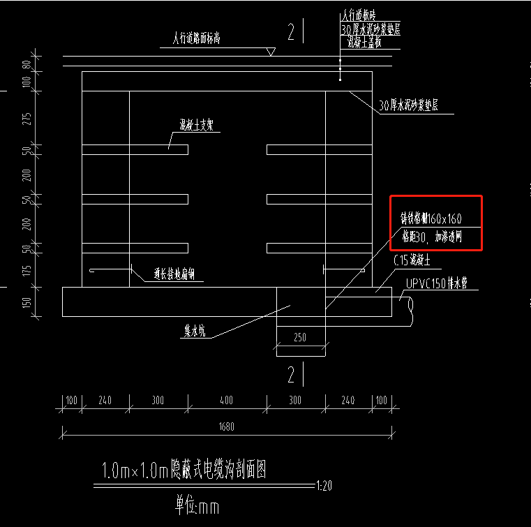 請問電纜溝排水口安裝的鑄鐵格柵套什麼定額合適