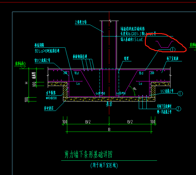 请问老师们条形基础梁里面有一个类似于马镫筋的钢筋怎么布置