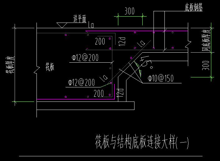 主楼筏板与地库筏板交界处加腋节点怎样设置