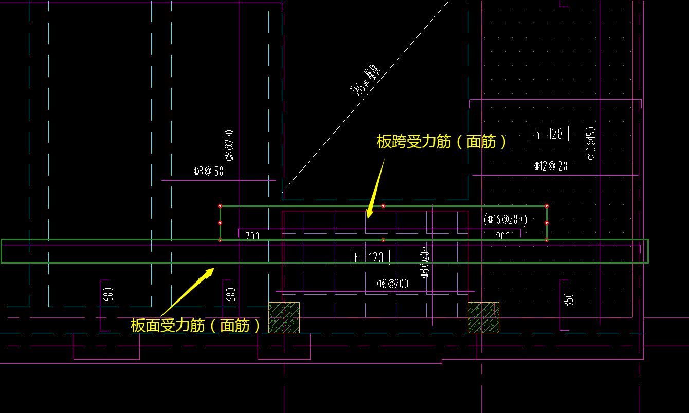 板面受力筋識圖