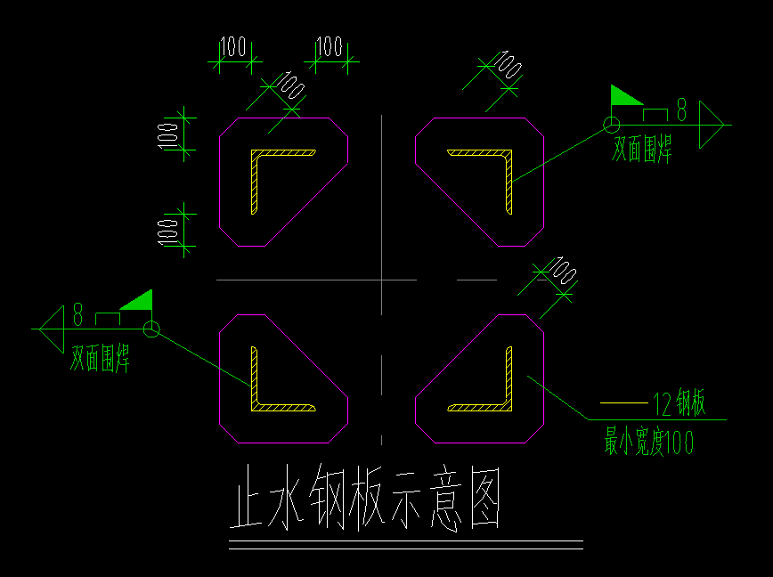 這個止水鋼板怎麼計算呢看不懂圖