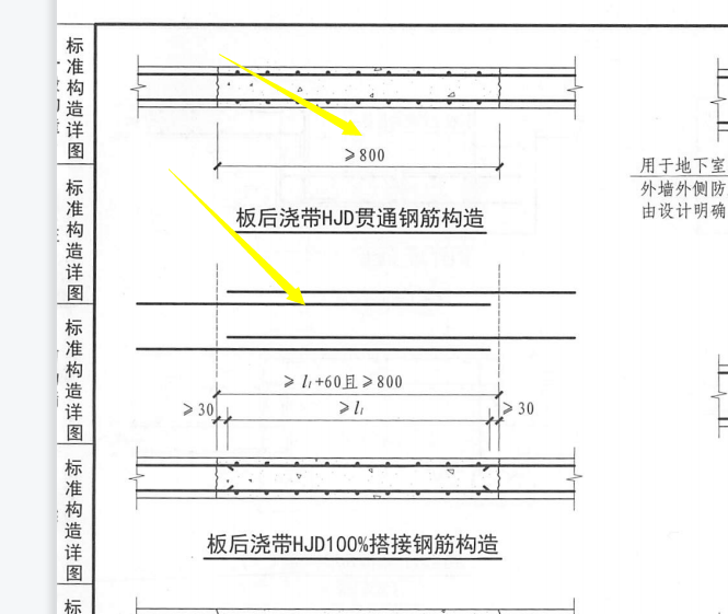 后浇带附加钢筋