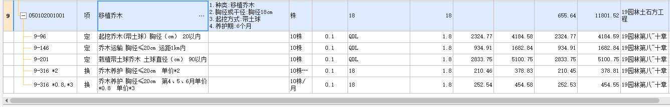 套清单