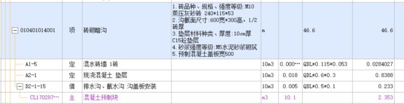 程量表达式