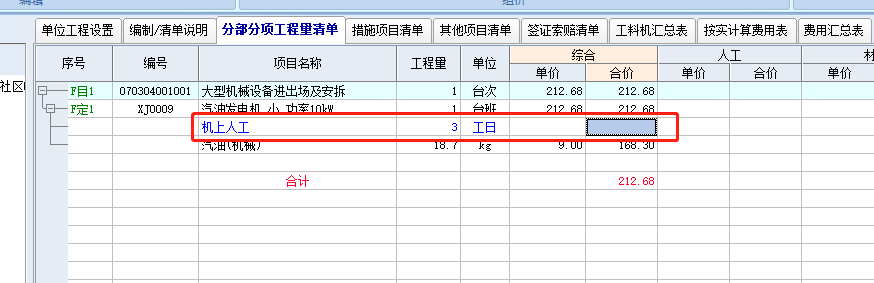 人工工日