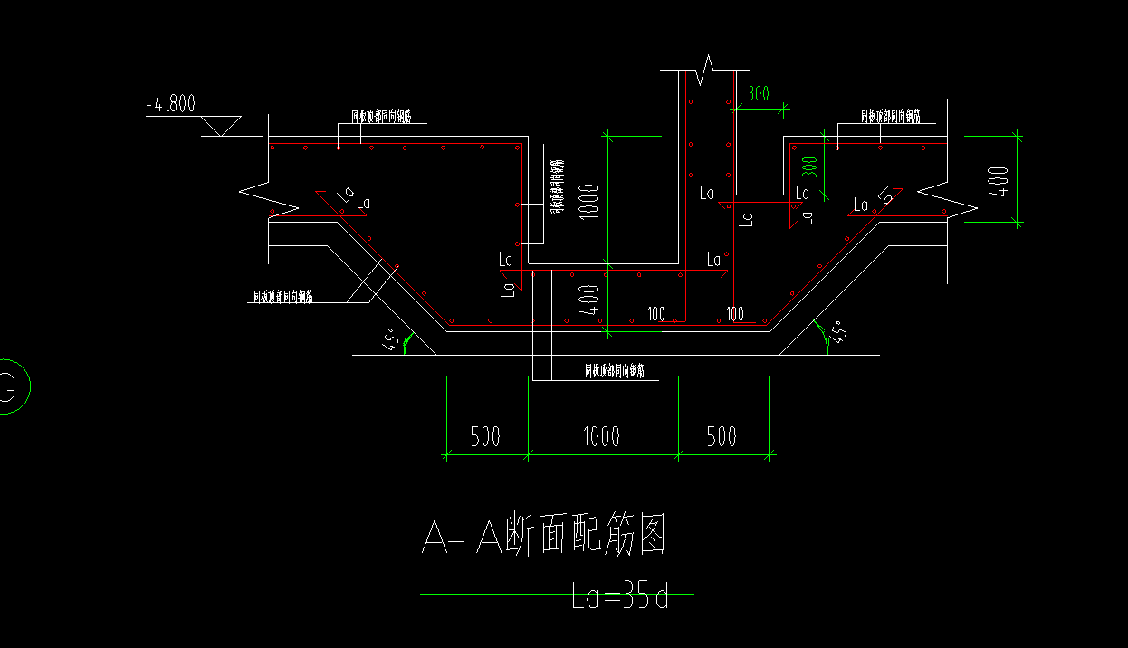 请问剖面图中的集水坑和剪力墙的位置如何确定