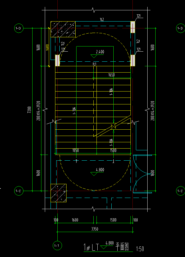 这个梯柱怎么画啊