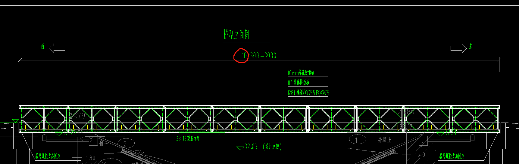 老师贝雷片的尺寸是30001400我这个图贝雷片的工程量怎么算