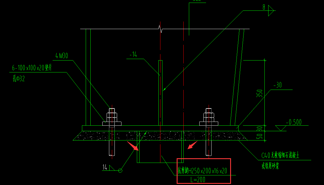 请问各位老师这部分的抗剪键是两根吗