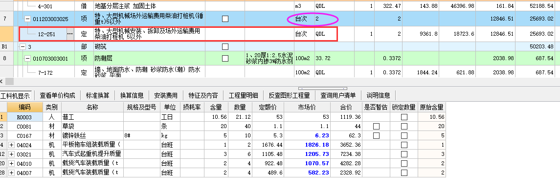 费用定额