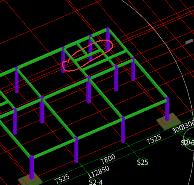 请问没有板图中圈出的这种非框架梁套单梁连续梁吗
